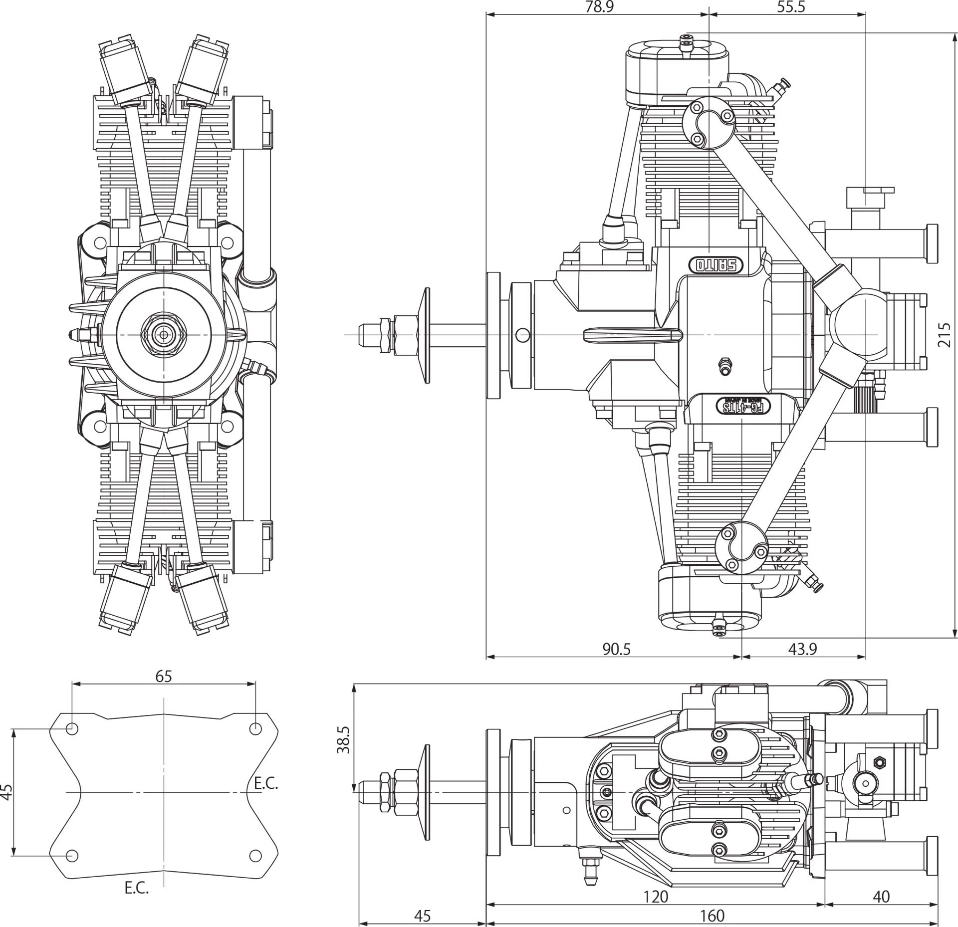 SAITO%20FG-41%20TS%20gasoline%20engine%202-cylinder%20Boxer%20engine%204T%20engine%20