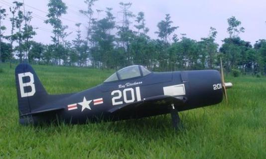 CY Model F8F Bearcat 40-90cc Benzinli ARF Uçak-Retrackler Dahil