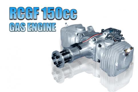 RCGF 150cc Boxer twin cylinder gasoline engine with electronic ignition