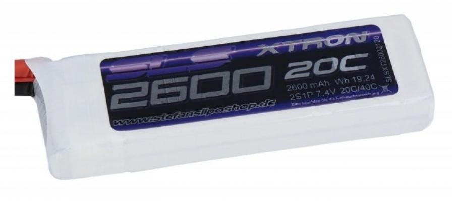 XTRON 2600MAH 2S1P 7.4V 20C / 40C