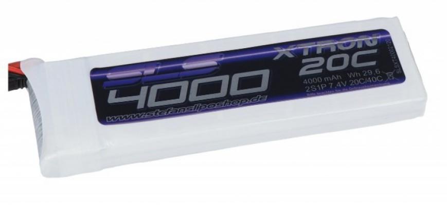 XTRON 4000MAH 2S1P 7.4V 20C / 40C