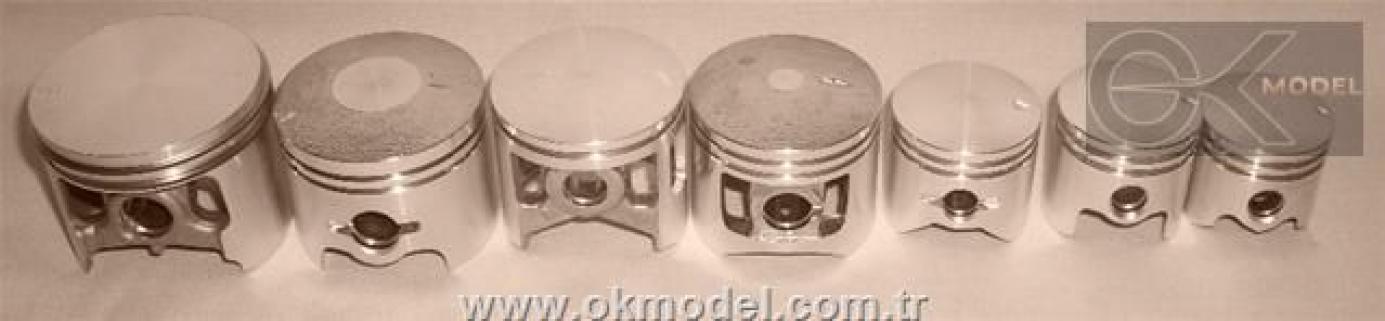 RCGF 150cc spare pistons twinset with rings and pins